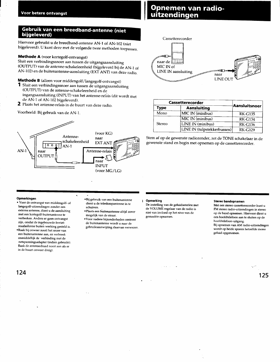 Opnemen van radio- uitzendingen | Sony ICF-SW7600G User Manual | Page 63 / 80