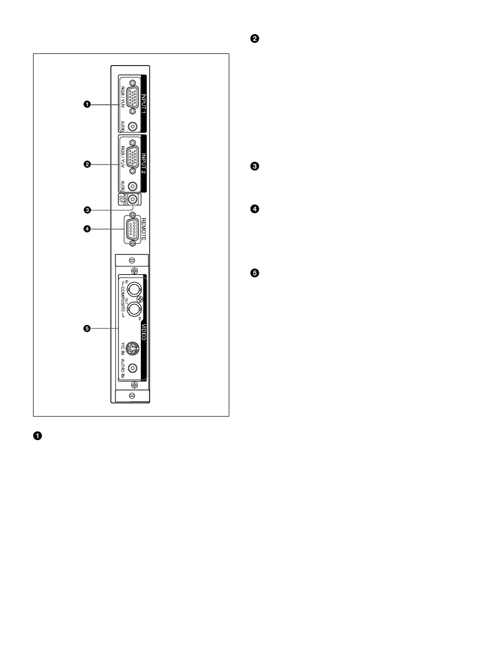 Panneau des connecteurs | Sony PFM-42B1S User Manual | Page 109 / 294