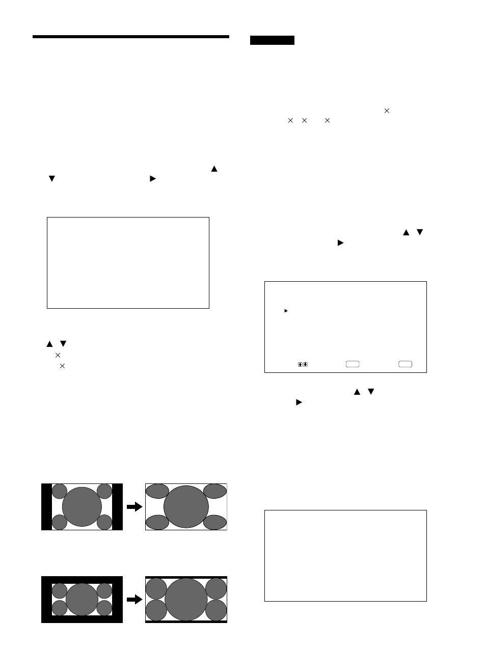 Modification du rapport d’aspect, Réglage des linéarités | Sony PFM-42B1S User Manual | Page 131 / 294