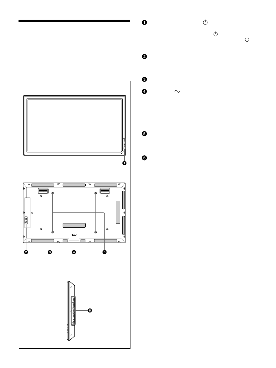 Lage und funktion der teile und bedienelemente, Vorderseite / rückseite / rechte seite | Sony PFM-42B1S User Manual | Page 155 / 294