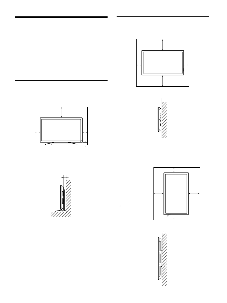 Vorsicht, Bei verwendung des ständers (nicht mitgeliefert), Wenn sie den monitor horizontal verwenden | Wenn sie den monitor vertikal verwenden | Sony PFM-42B1S User Manual | Page 161 / 294