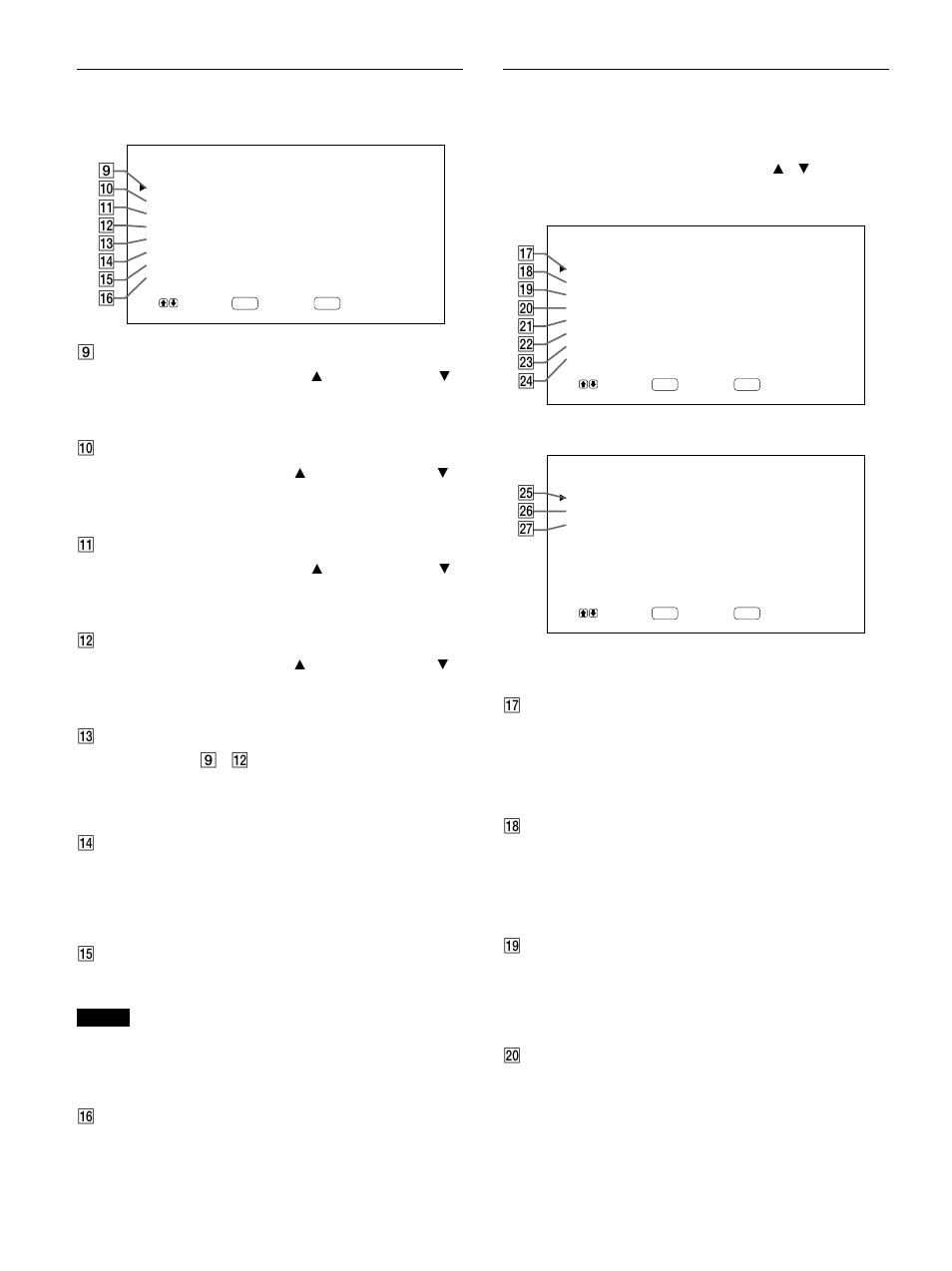 信号調整メニュー, 初期設定メニュー, 443nt | Pal60, Pal-m | Sony PFM-42B1S User Manual | Page 24 / 294