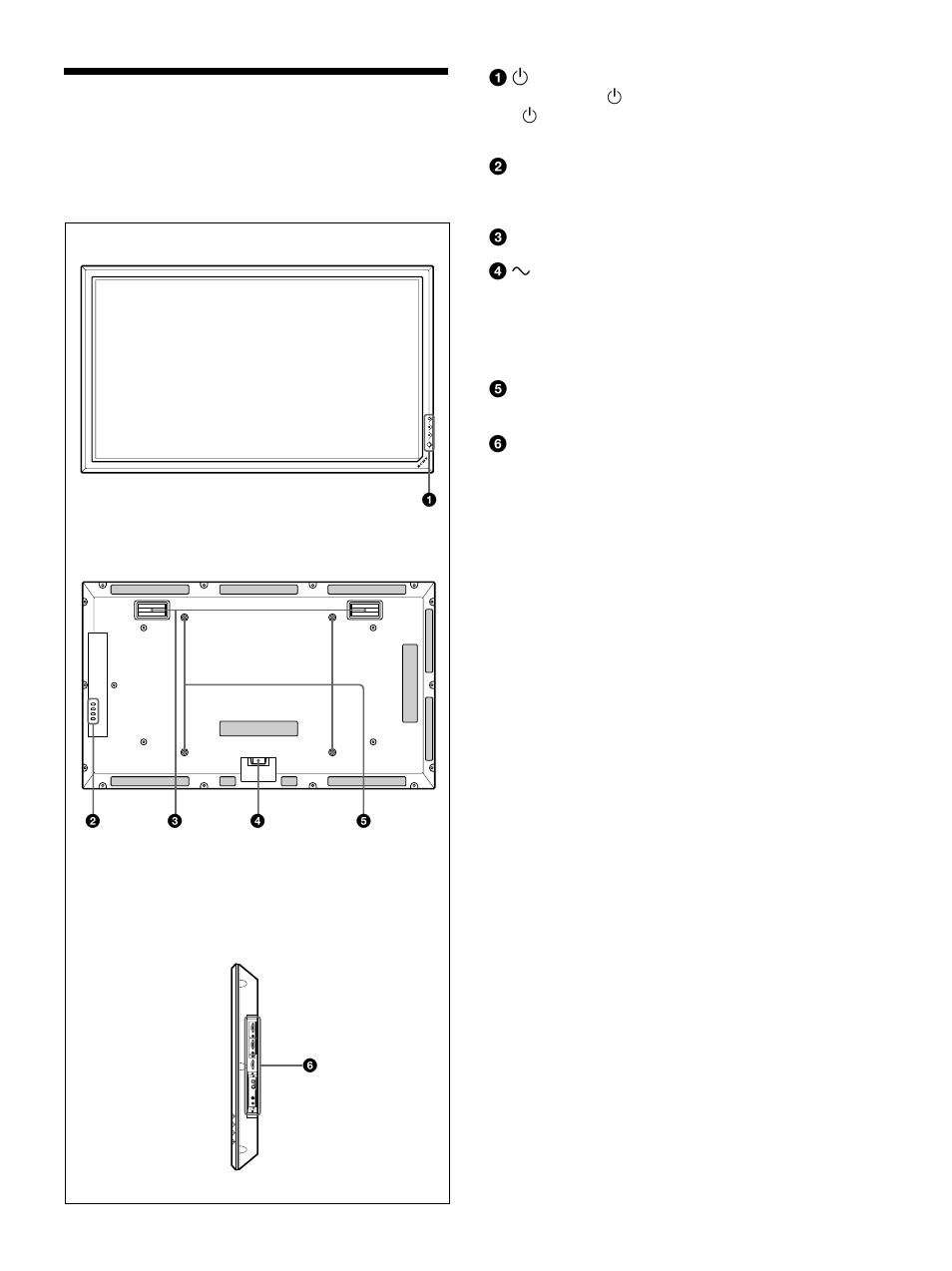 Location and function of parts and controls, Front / rear / right side | Sony PFM-42B1S User Manual | Page 59 / 294