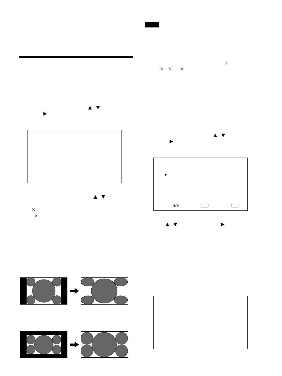 Changing the aspect ratio, Adjusting the linearities | Sony PFM-42B1S User Manual | Page 83 / 294