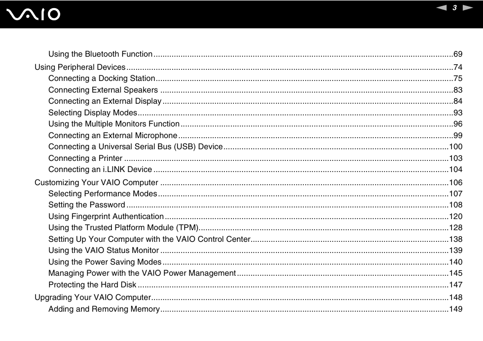 Sony VGN-Z690N User Manual | Page 3 / 222