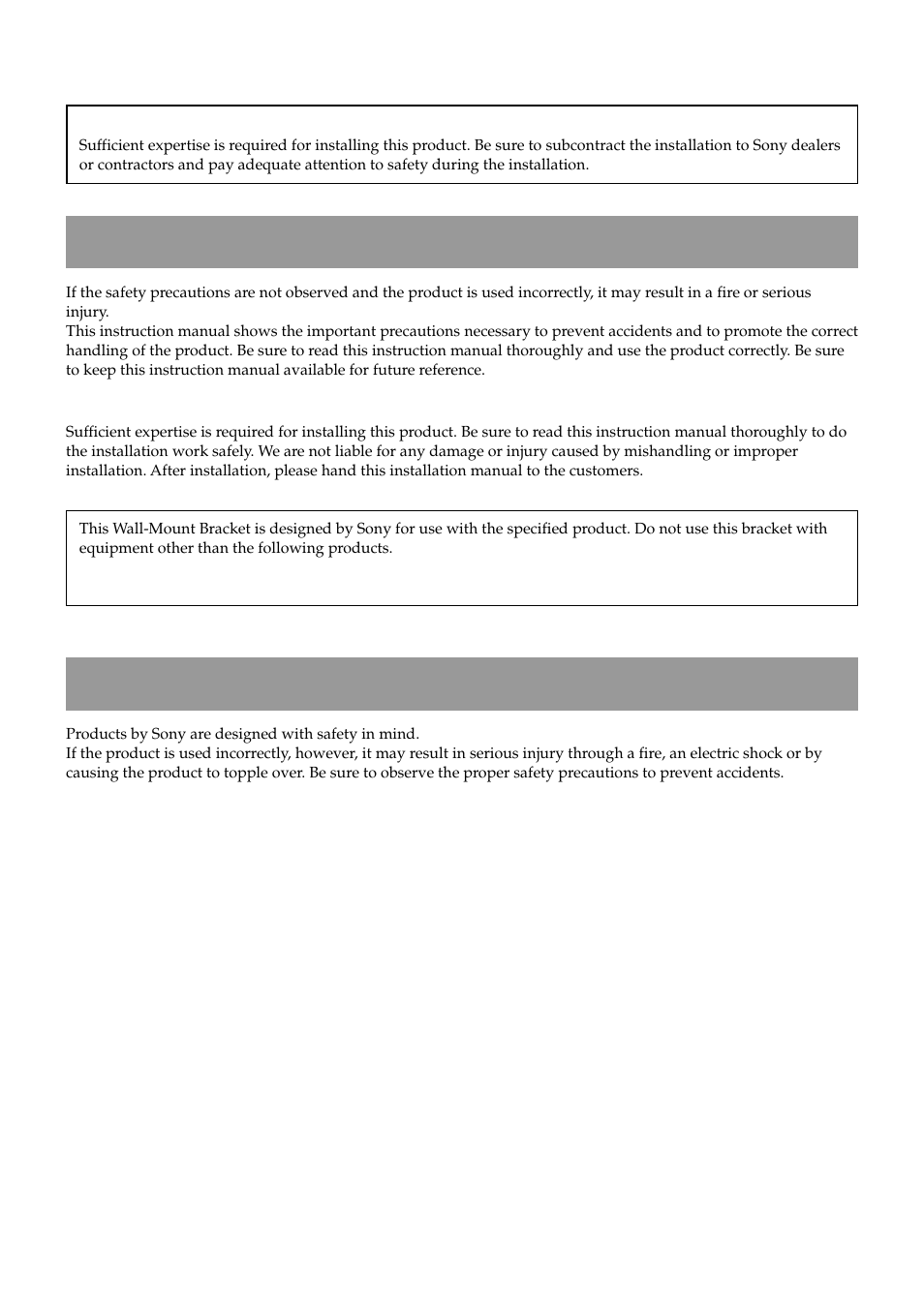 Warning, On safety | Sony SU-LW1 User Manual | Page 2 / 64