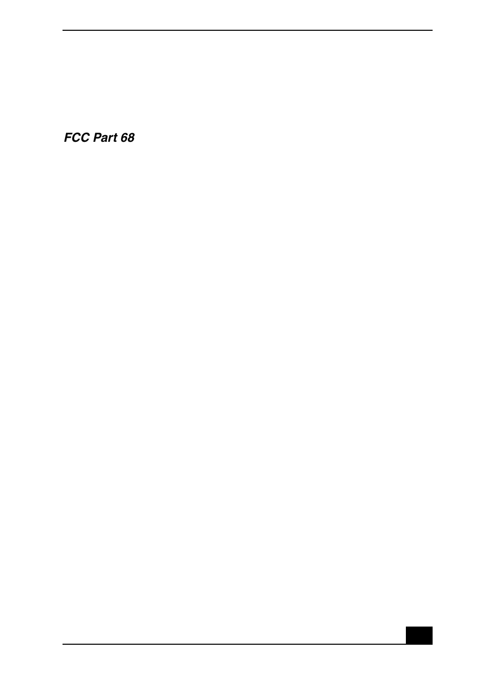 Fcc part 68 | Sony VGC-RB41P User Manual | Page 7 / 12