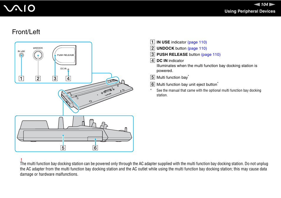 Front/left | Sony VGN-FE890N User Manual | Page 104 / 231