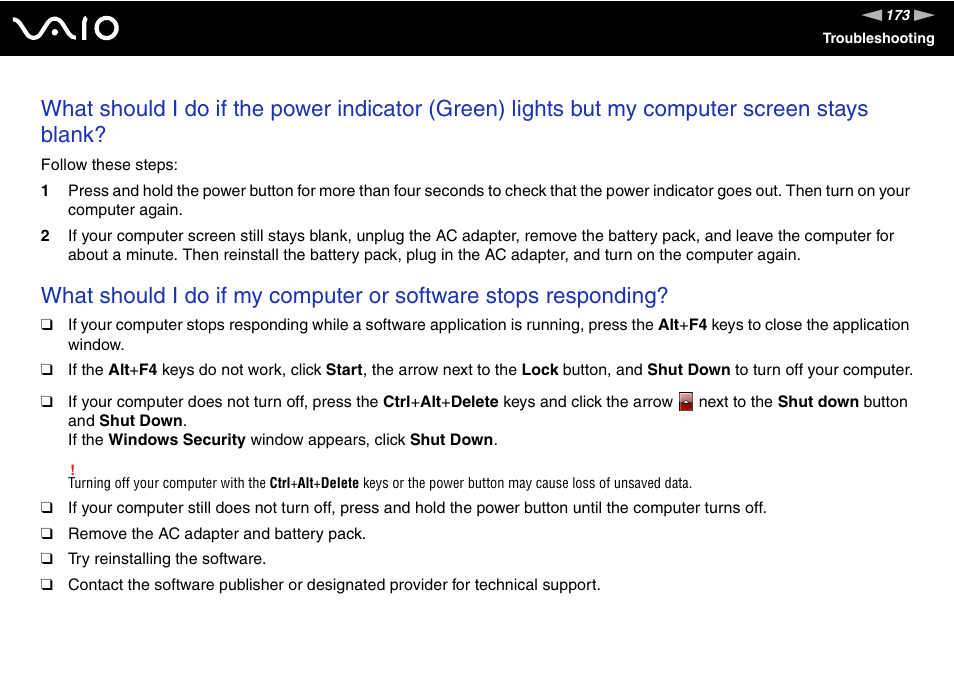 Sony VGN-FE890N User Manual | Page 173 / 231