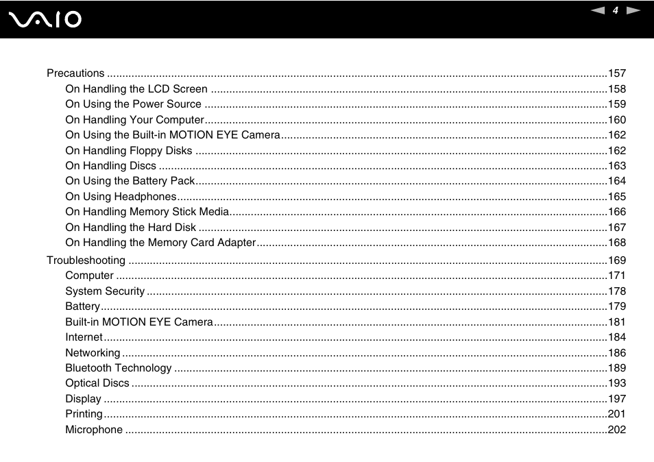 Sony VGN-FE890N User Manual | Page 4 / 231