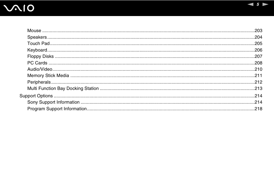 Sony VGN-FE890N User Manual | Page 5 / 231