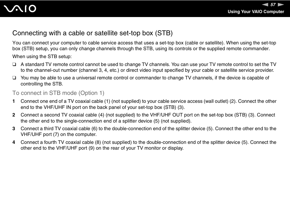 Sony VGN-FE890N User Manual | Page 57 / 231