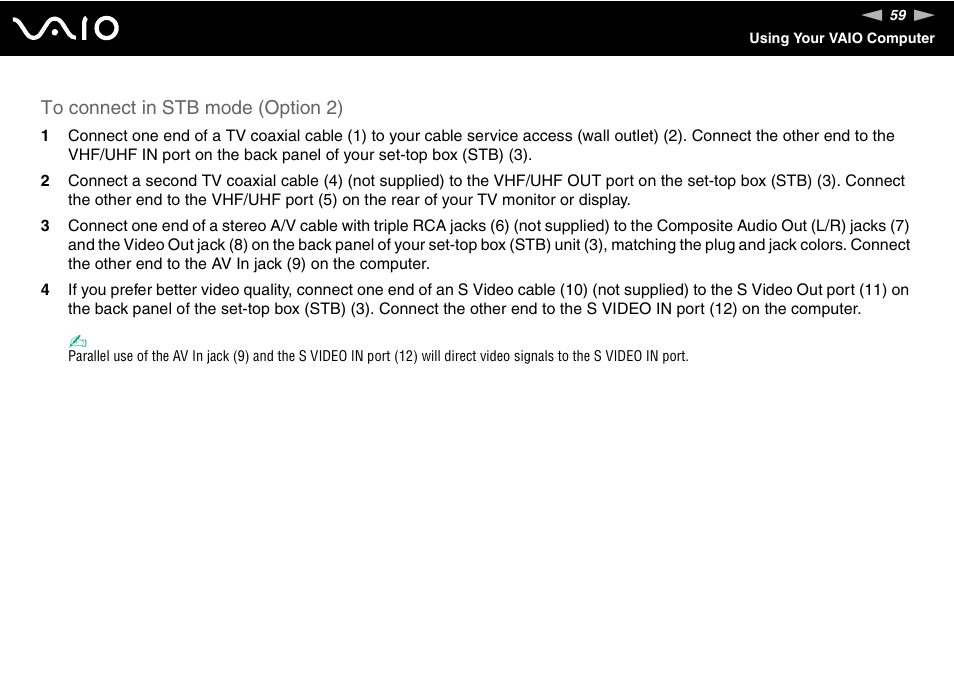 Sony VGN-FE890N User Manual | Page 59 / 231