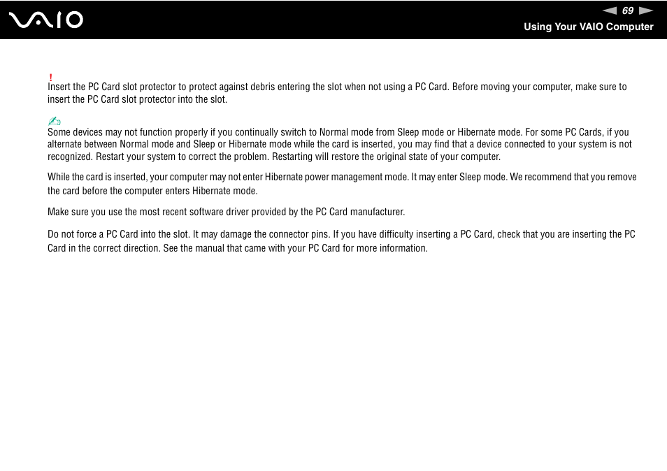 Sony VGN-FE890N User Manual | Page 69 / 231