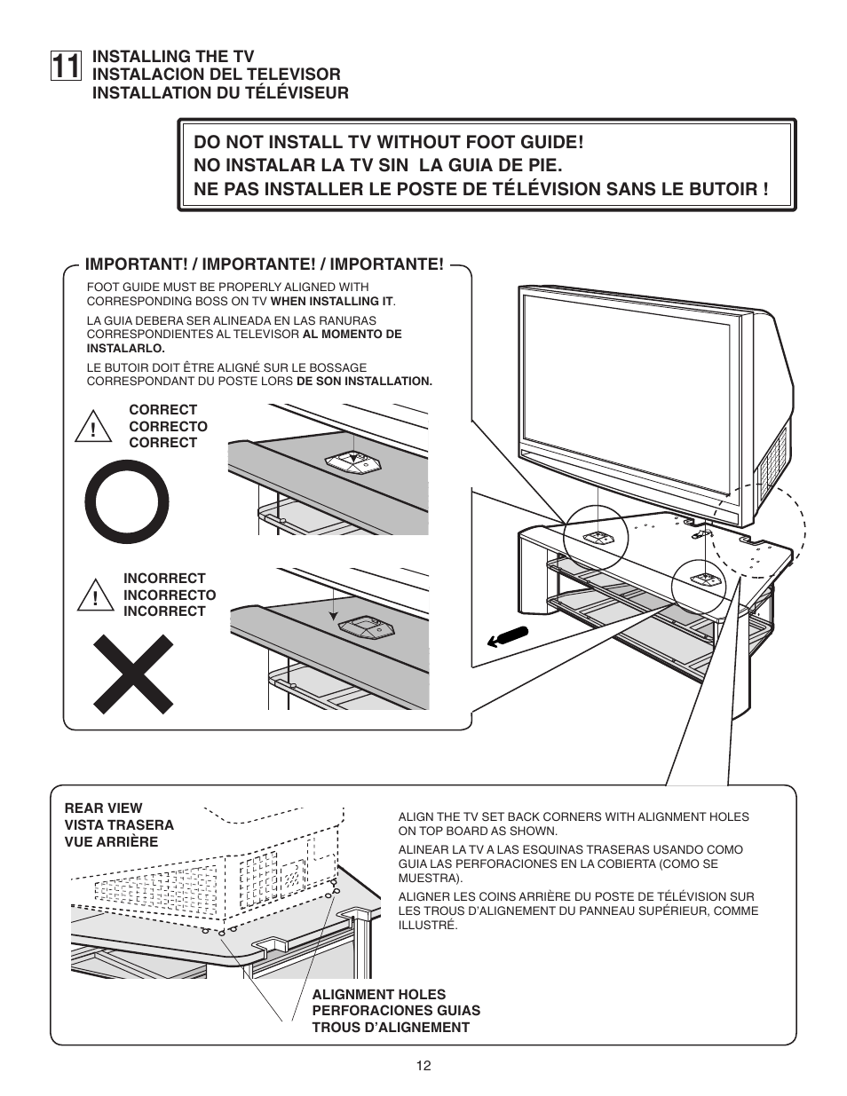 Sony KDF-50E2000 User Manual | Page 12 / 16
