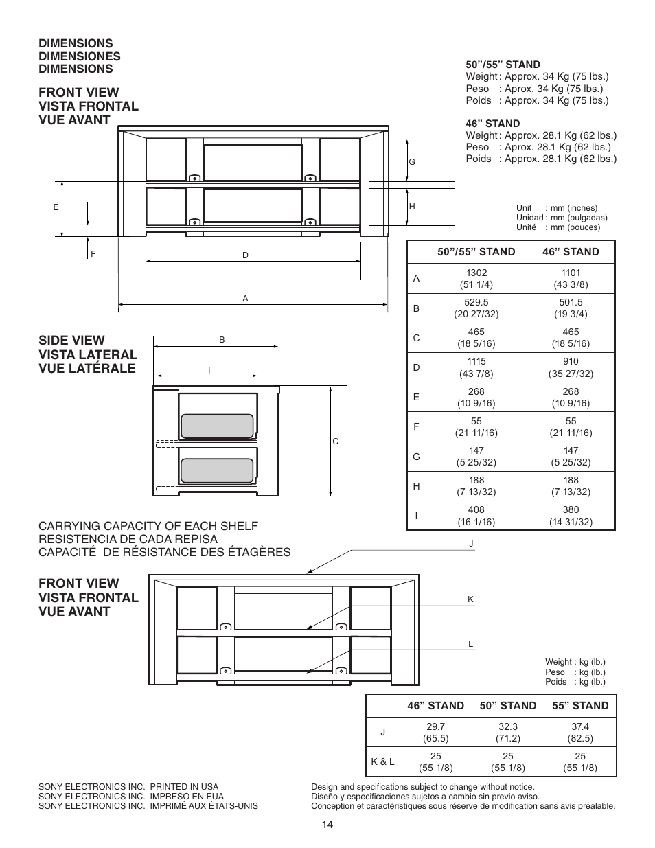 Sony KDF-50E2000 User Manual | Page 14 / 16