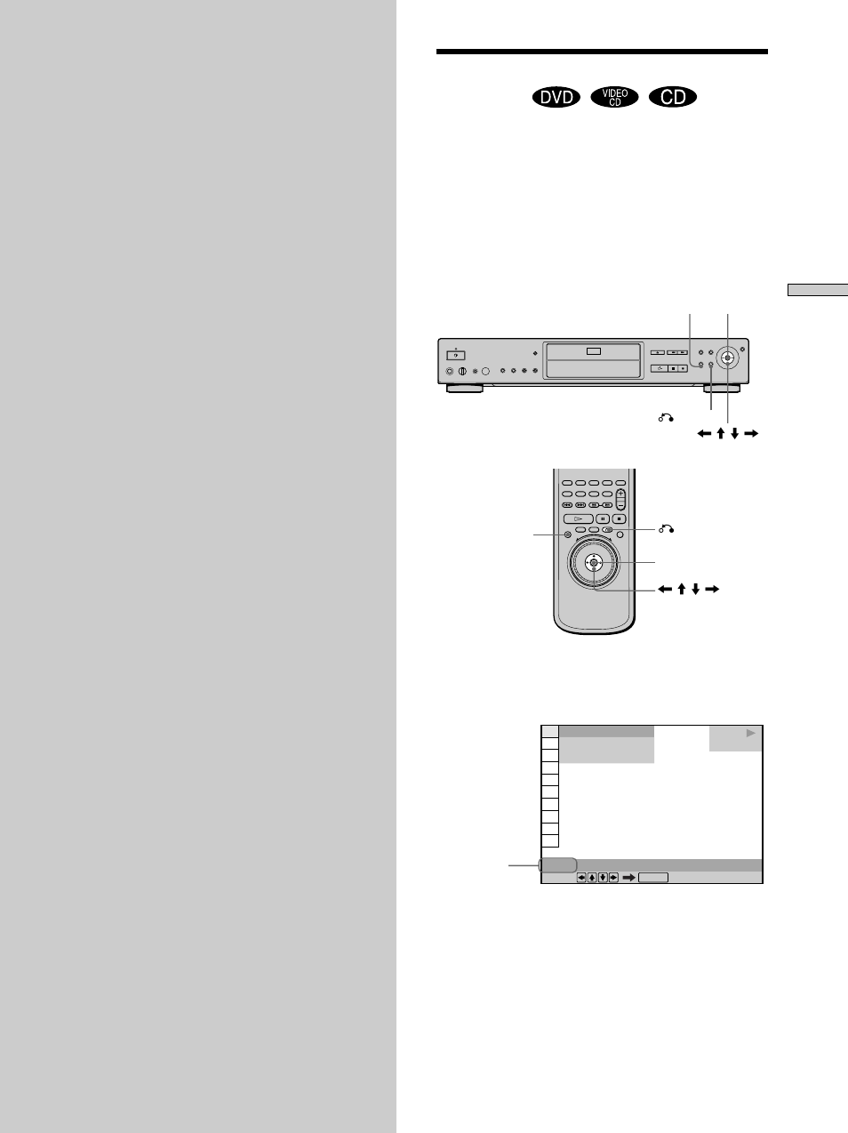 Using various functions with the control menu, Using the control menu display, Using the control menu display 25 | Sony DVP-S570D User Manual | Page 25 / 80