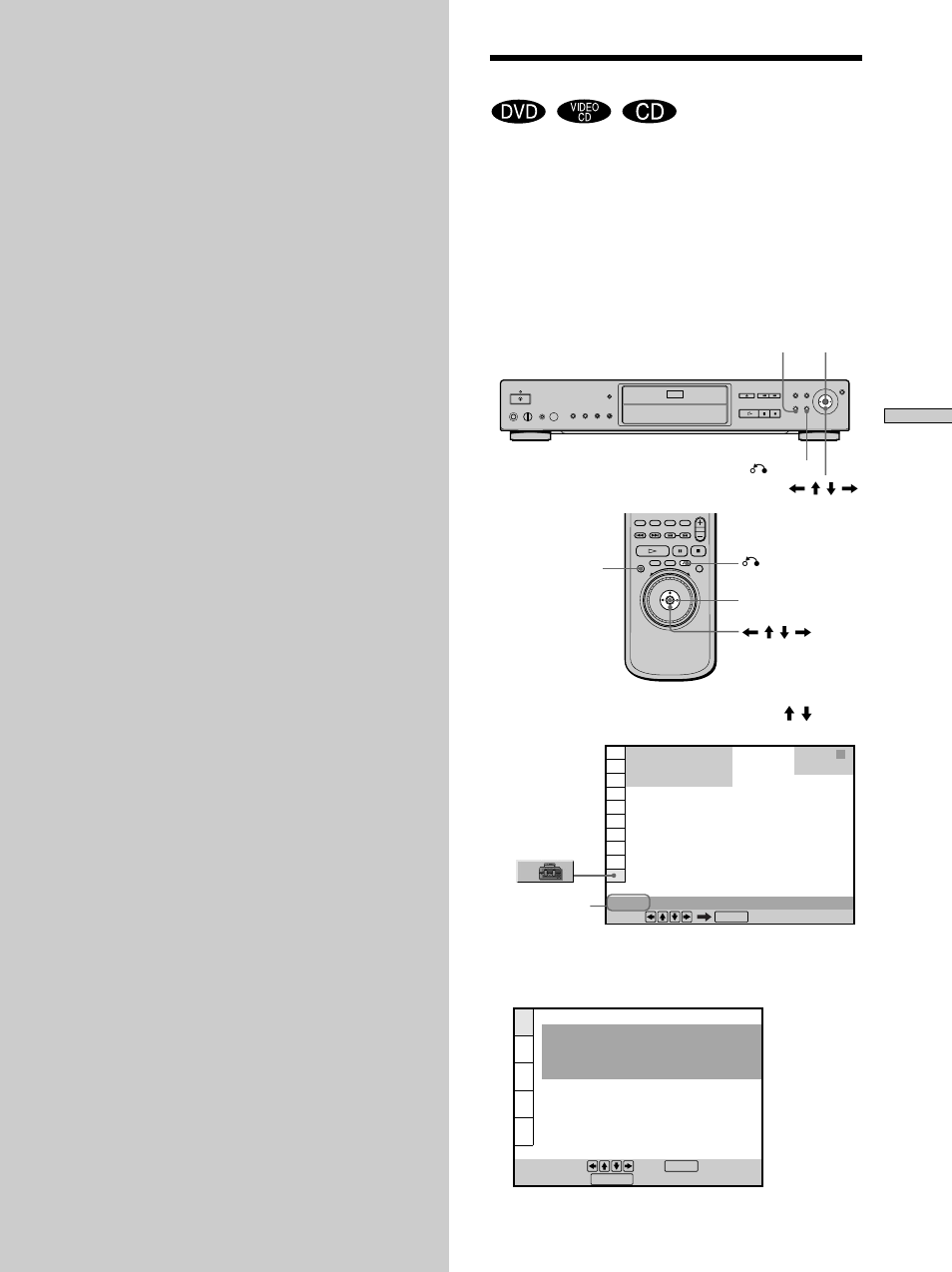 Settings and adjustments, Using the setup display, Using the setup display 51 | Sony DVP-S570D User Manual | Page 51 / 80