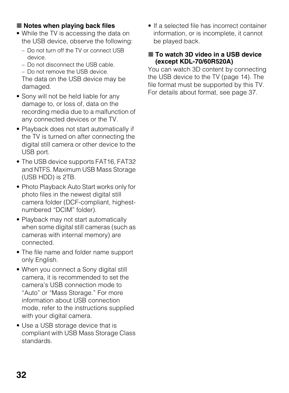 Sony KDL-70R550A User Manual | Page 32 / 84