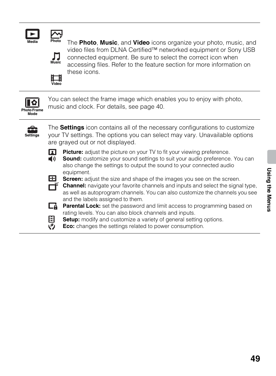 Sony KDL-70R550A User Manual | Page 49 / 84