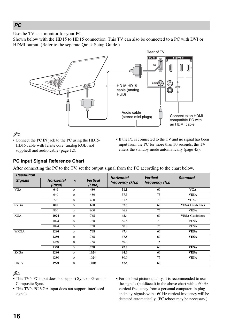 Sony KDL-52XBR5 User Manual | Page 16 / 60