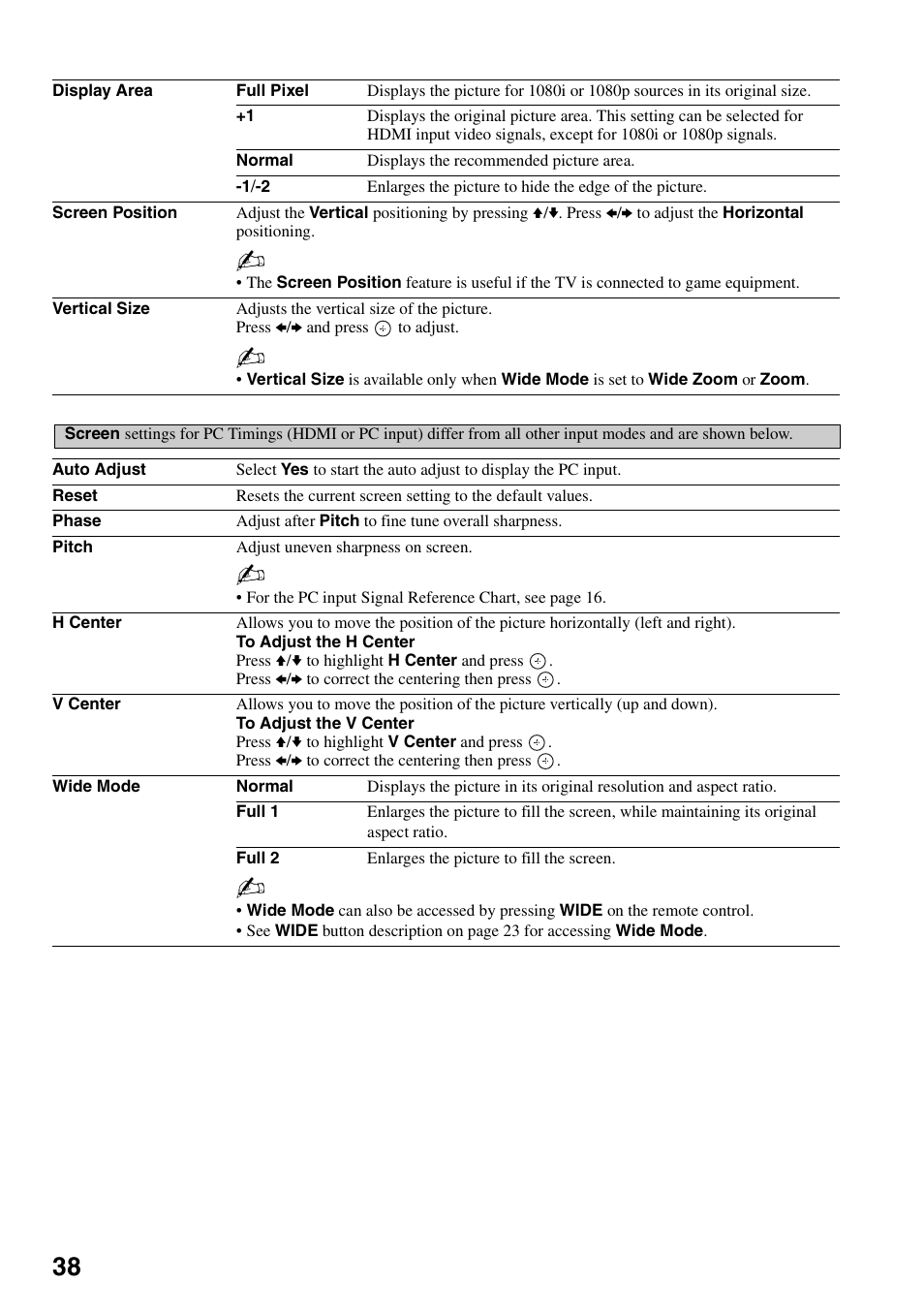 Nd 38 | Sony KDL-52XBR5 User Manual | Page 38 / 60