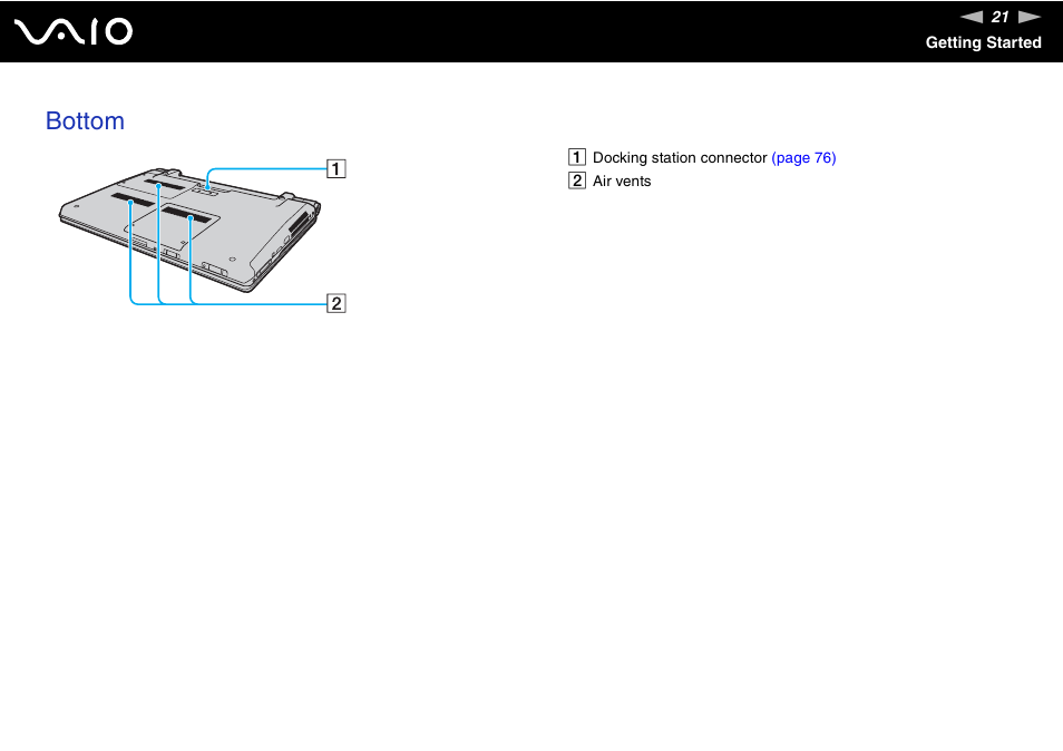 Bottom | Sony VGN-SR190ECJ User Manual | Page 21 / 222