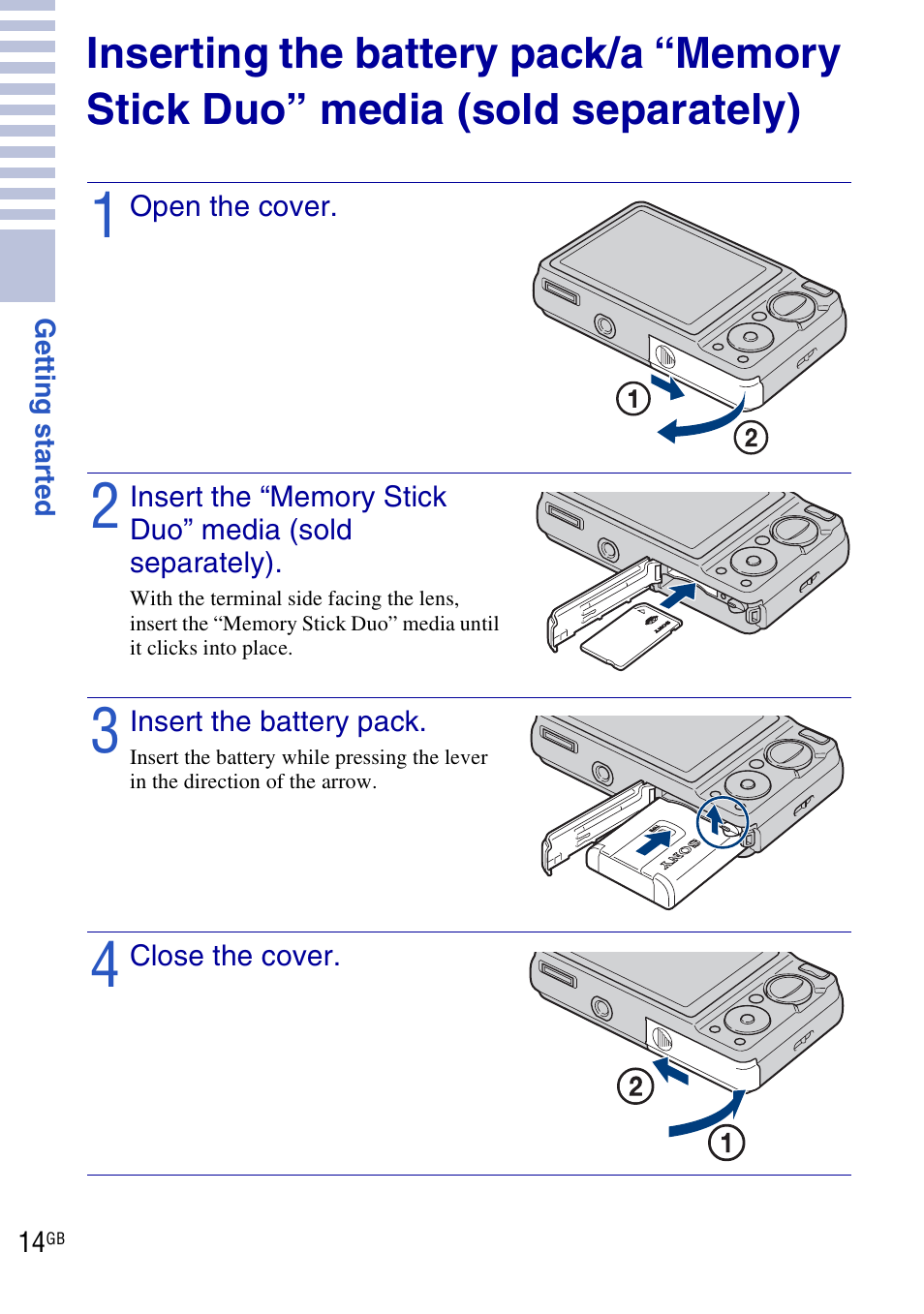 Sony DSC-W290 User Manual | Page 14 / 60