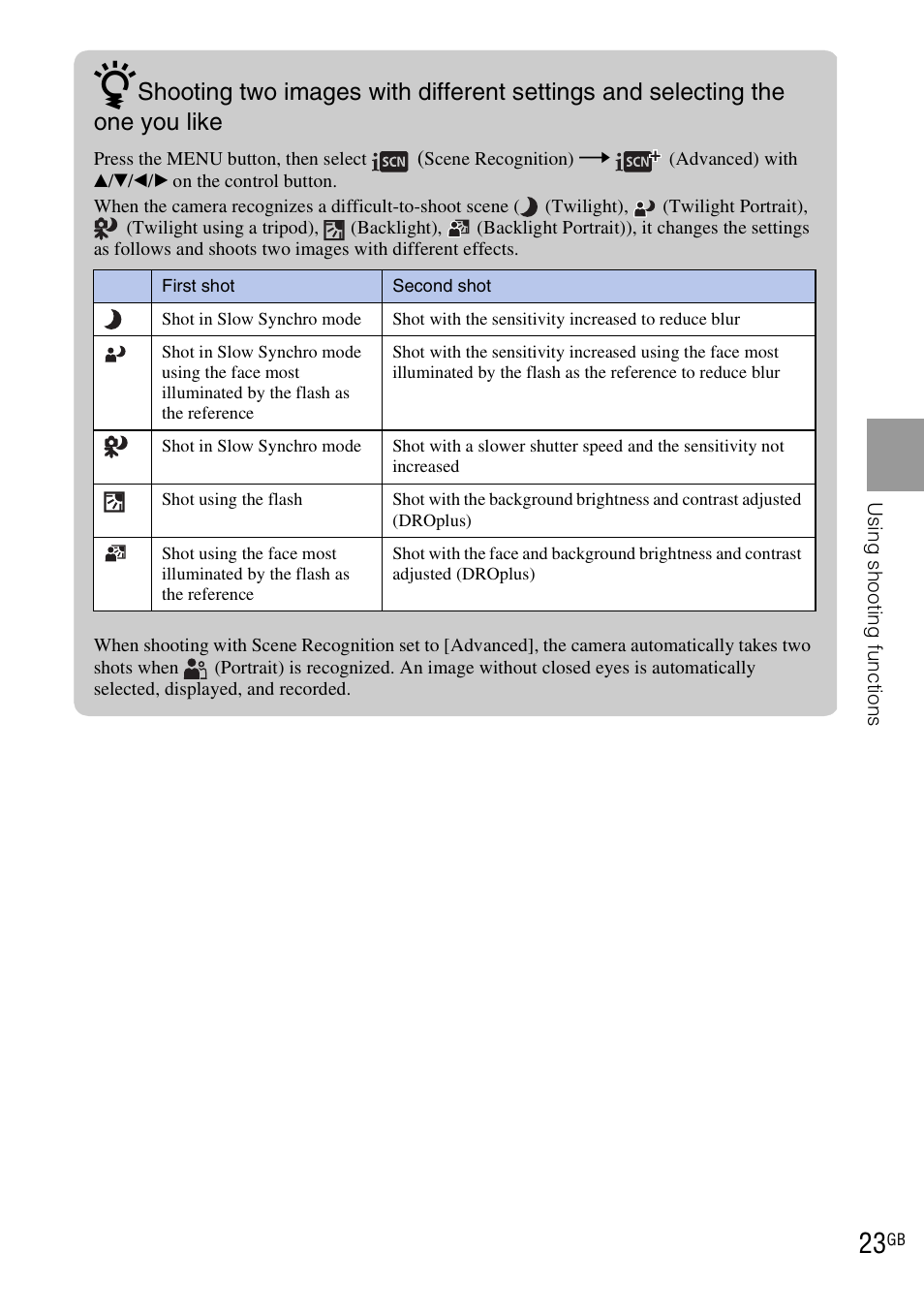 Sony DSC-W290 User Manual | Page 23 / 60