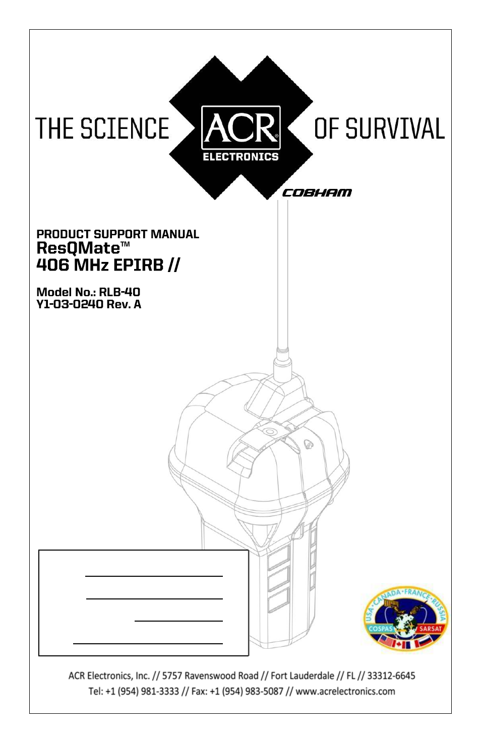 ACR Electronics ResQMate RLB-40 User Manual | 20 pages