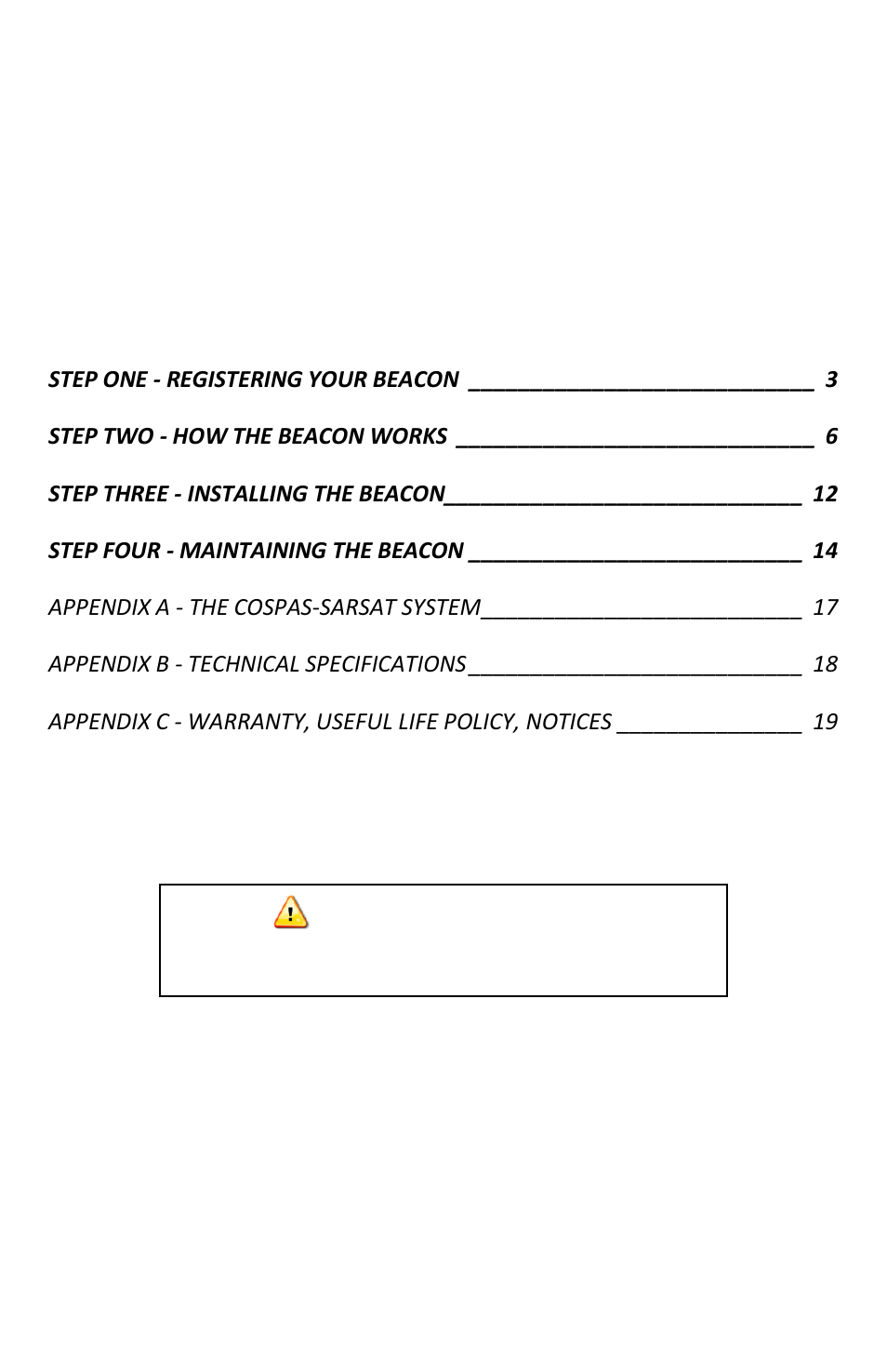 ACR Electronics ResQMate RLB-40 User Manual | Page 3 / 20