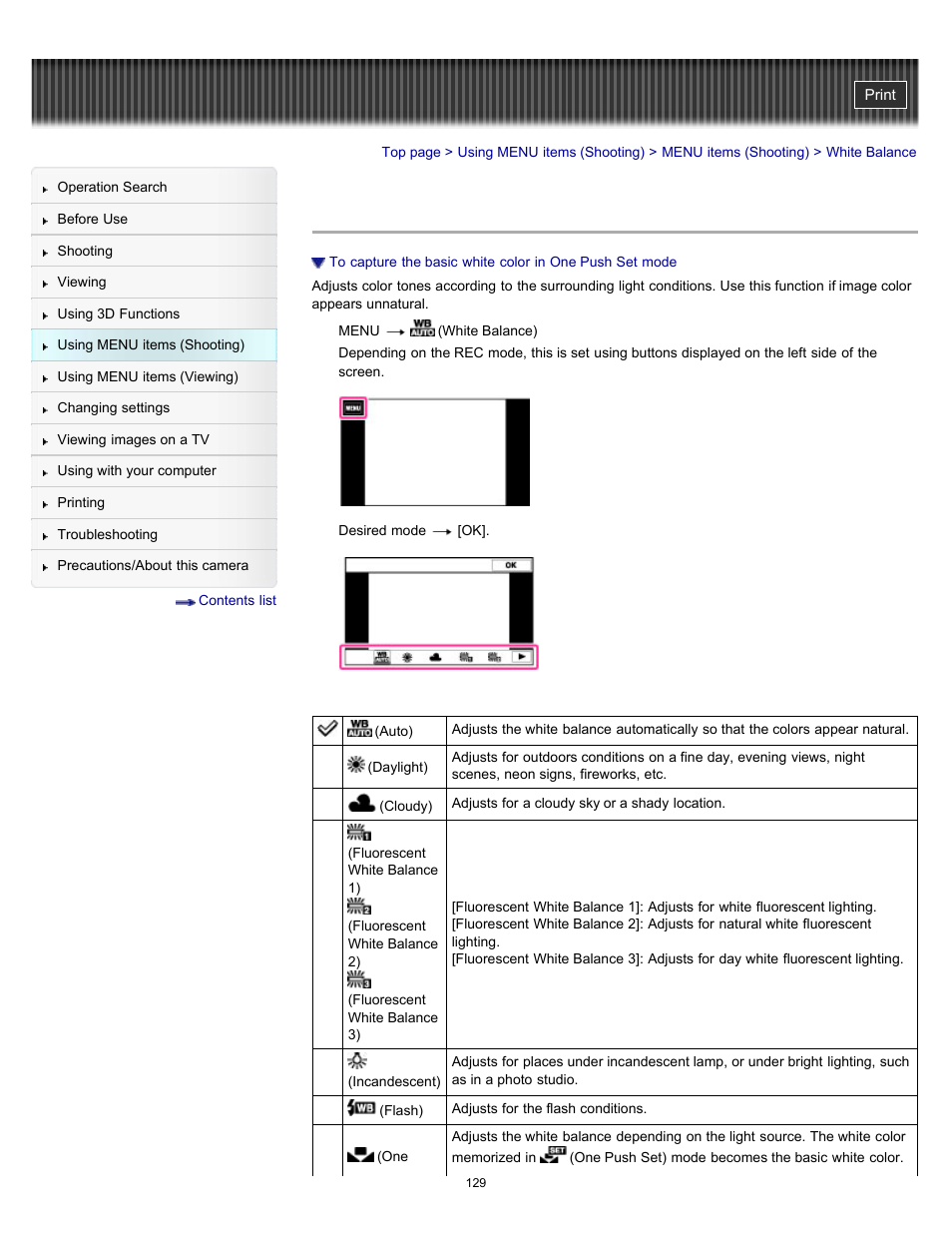 White balance | Sony DSC-TX55 User Manual | Page 129 / 275