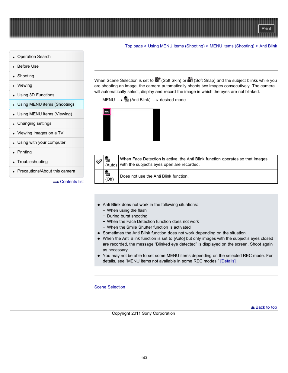 Anti blink | Sony DSC-TX55 User Manual | Page 143 / 275