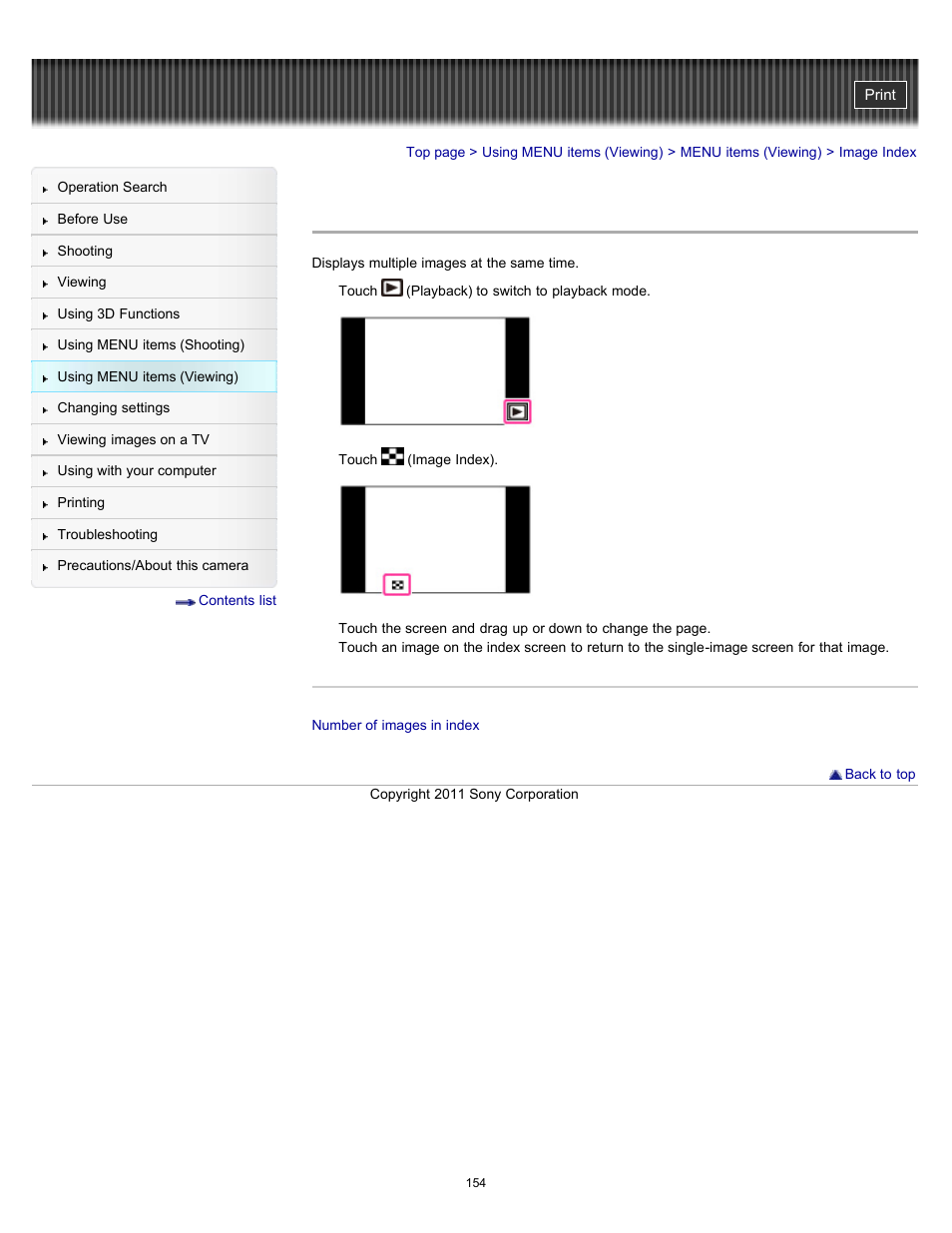 Image index | Sony DSC-TX55 User Manual | Page 154 / 275