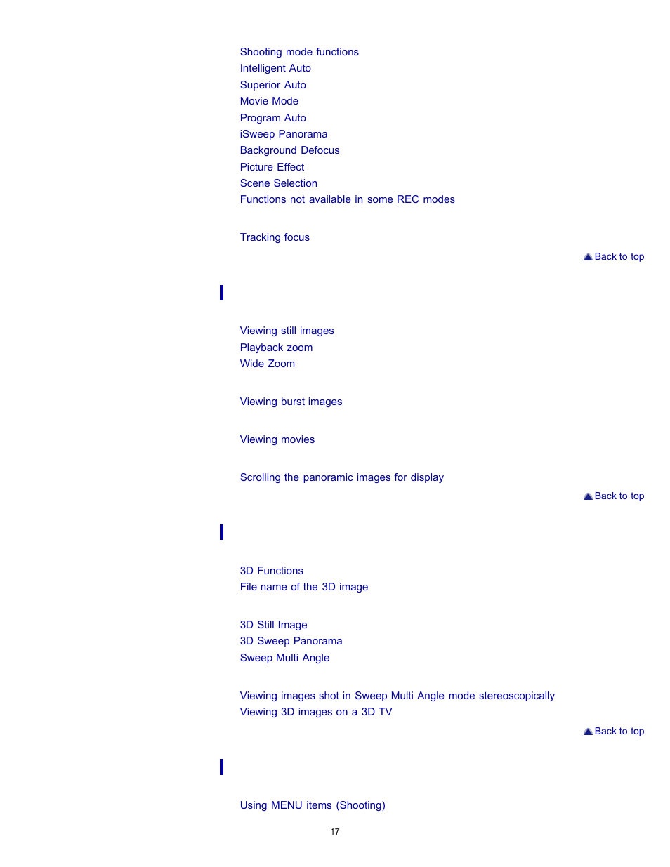 Sony DSC-TX55 User Manual | Page 17 / 275