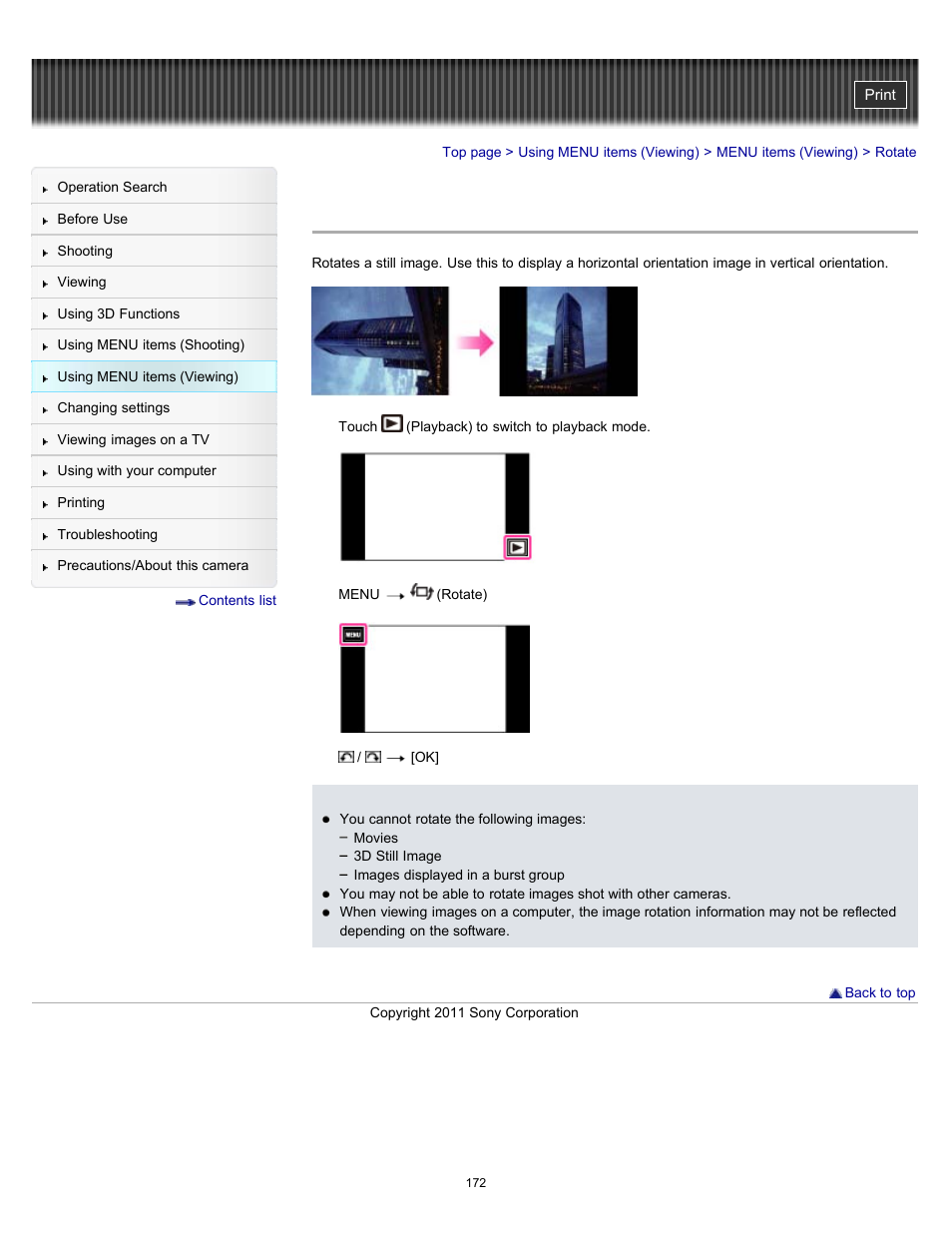 Rotate | Sony DSC-TX55 User Manual | Page 172 / 275