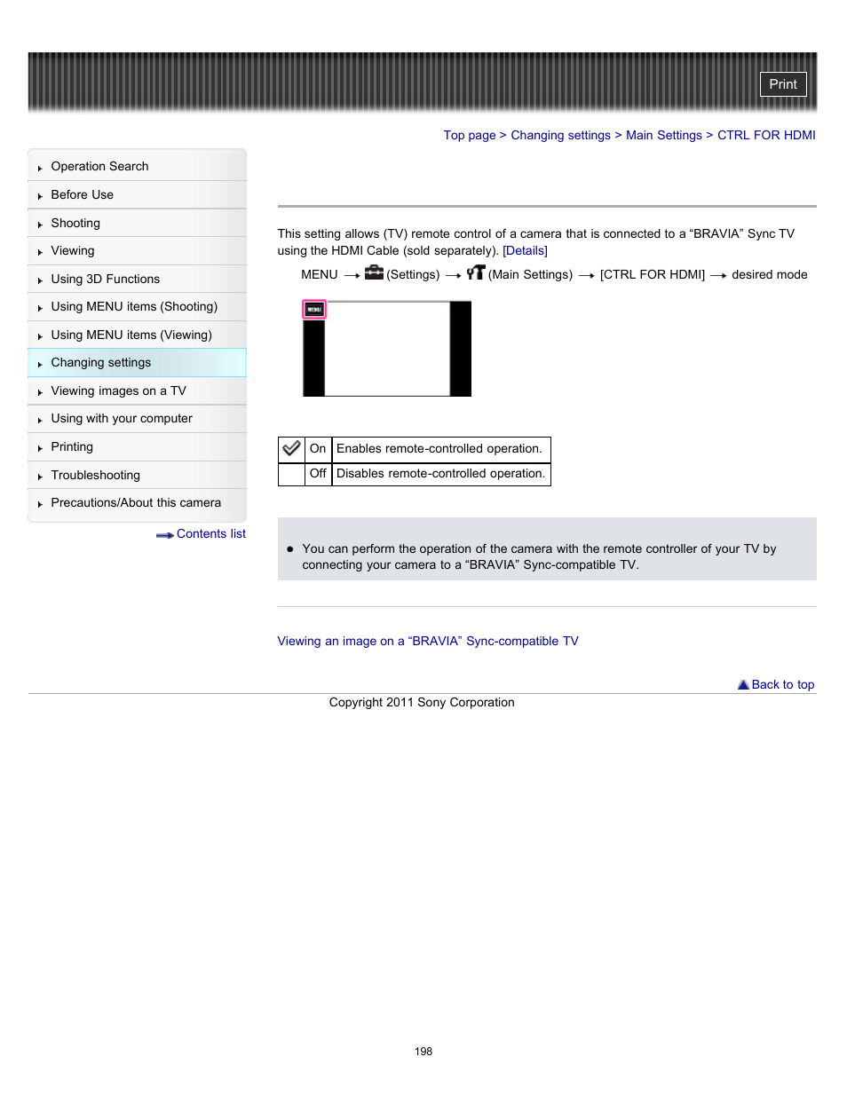 Ctrl for hdmi | Sony DSC-TX55 User Manual | Page 198 / 275