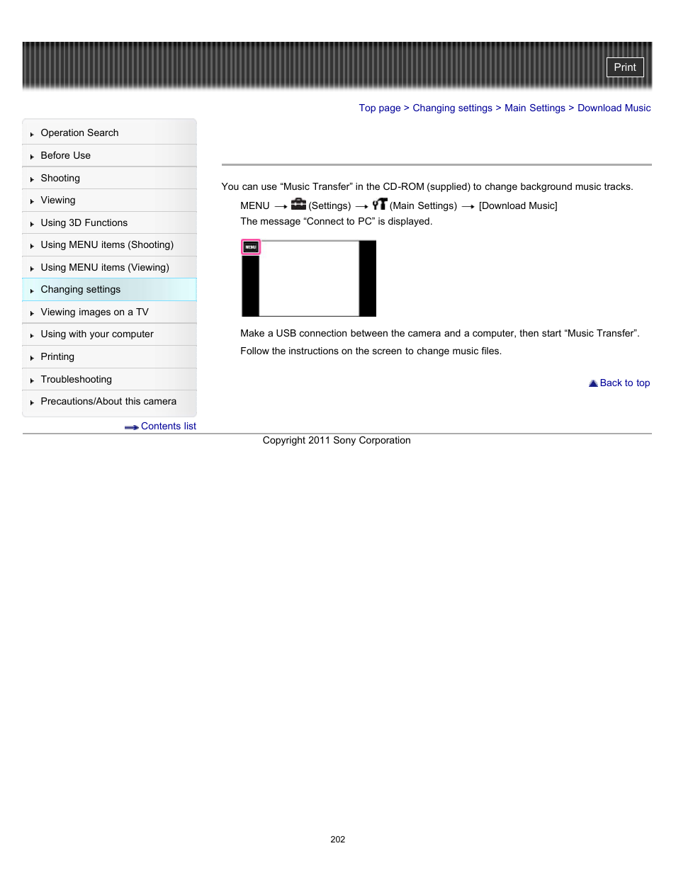 Download music | Sony DSC-TX55 User Manual | Page 202 / 275