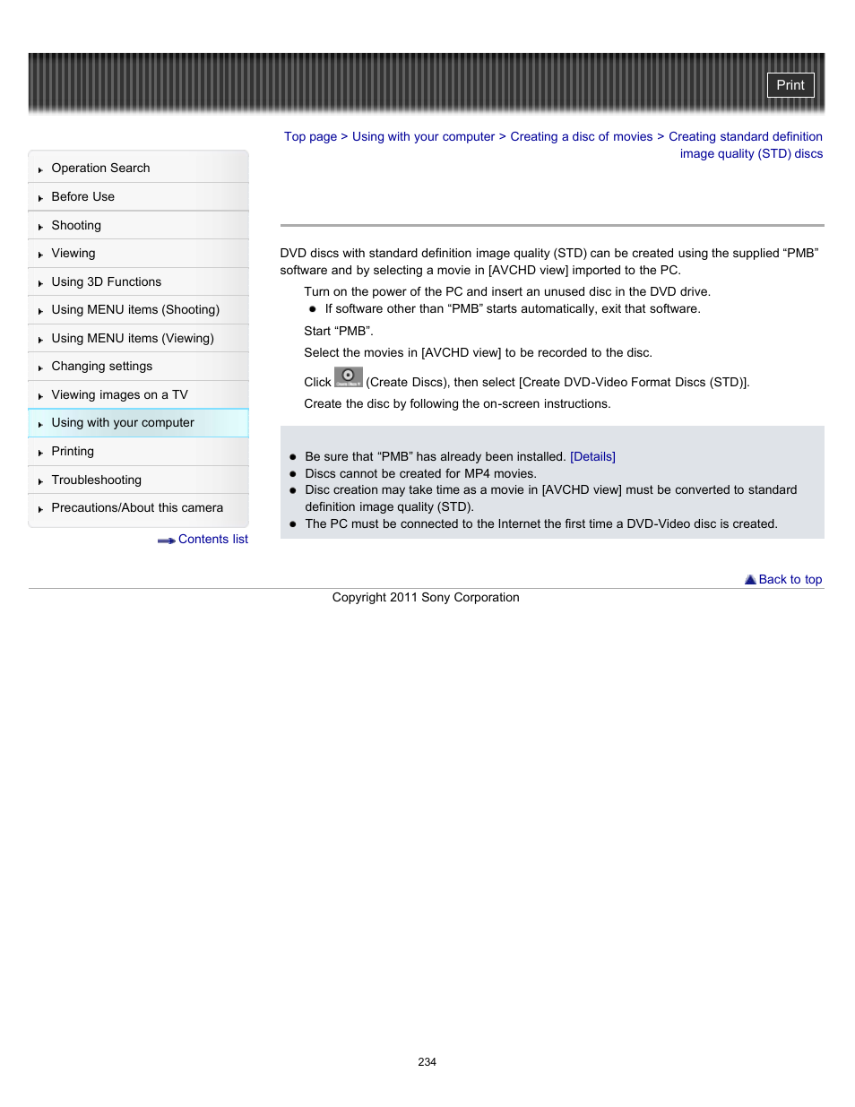 Sony DSC-TX55 User Manual | Page 234 / 275