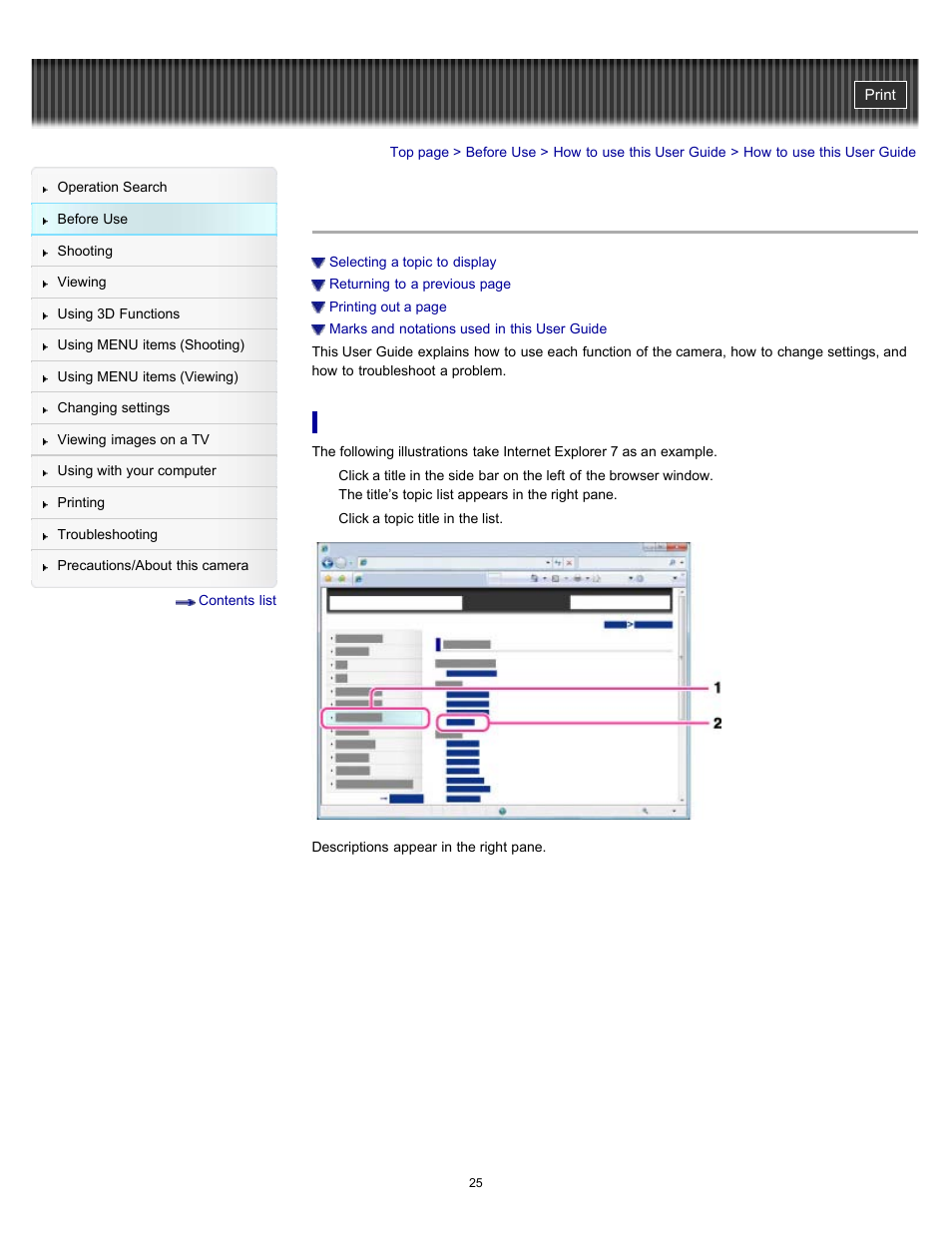 How to use this user guide | Sony DSC-TX55 User Manual | Page 25 / 275