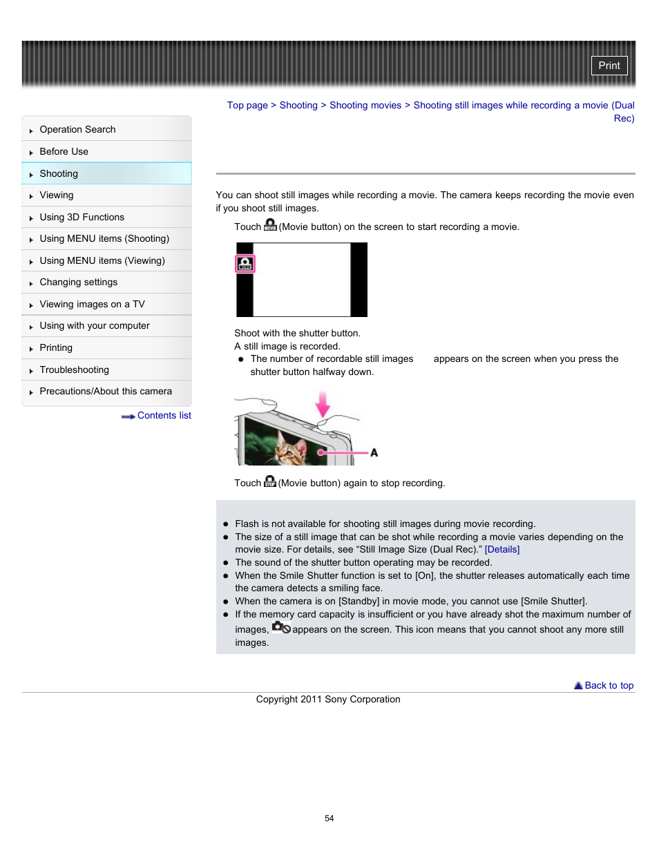 Sony DSC-TX55 User Manual | Page 54 / 275