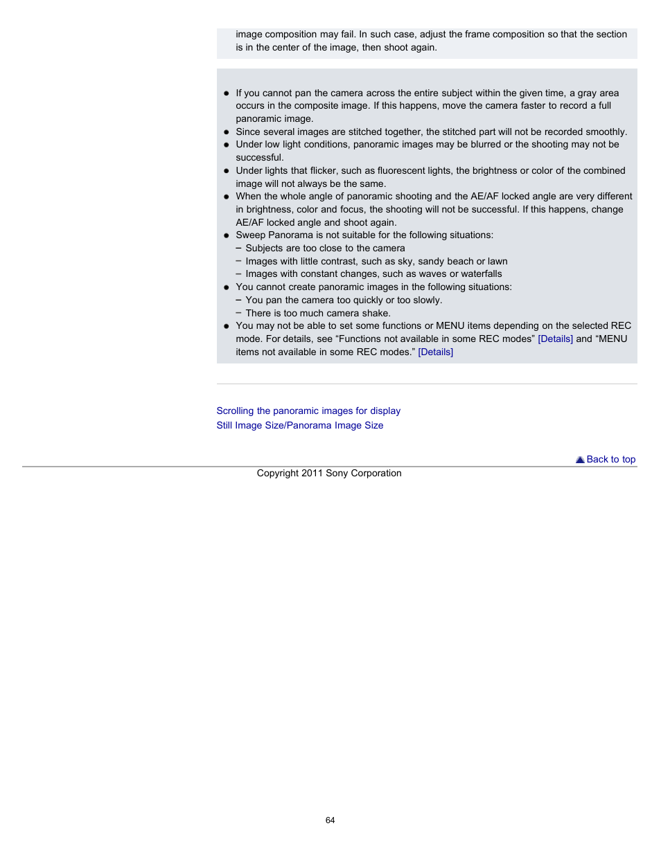 Sony DSC-TX55 User Manual | Page 64 / 275