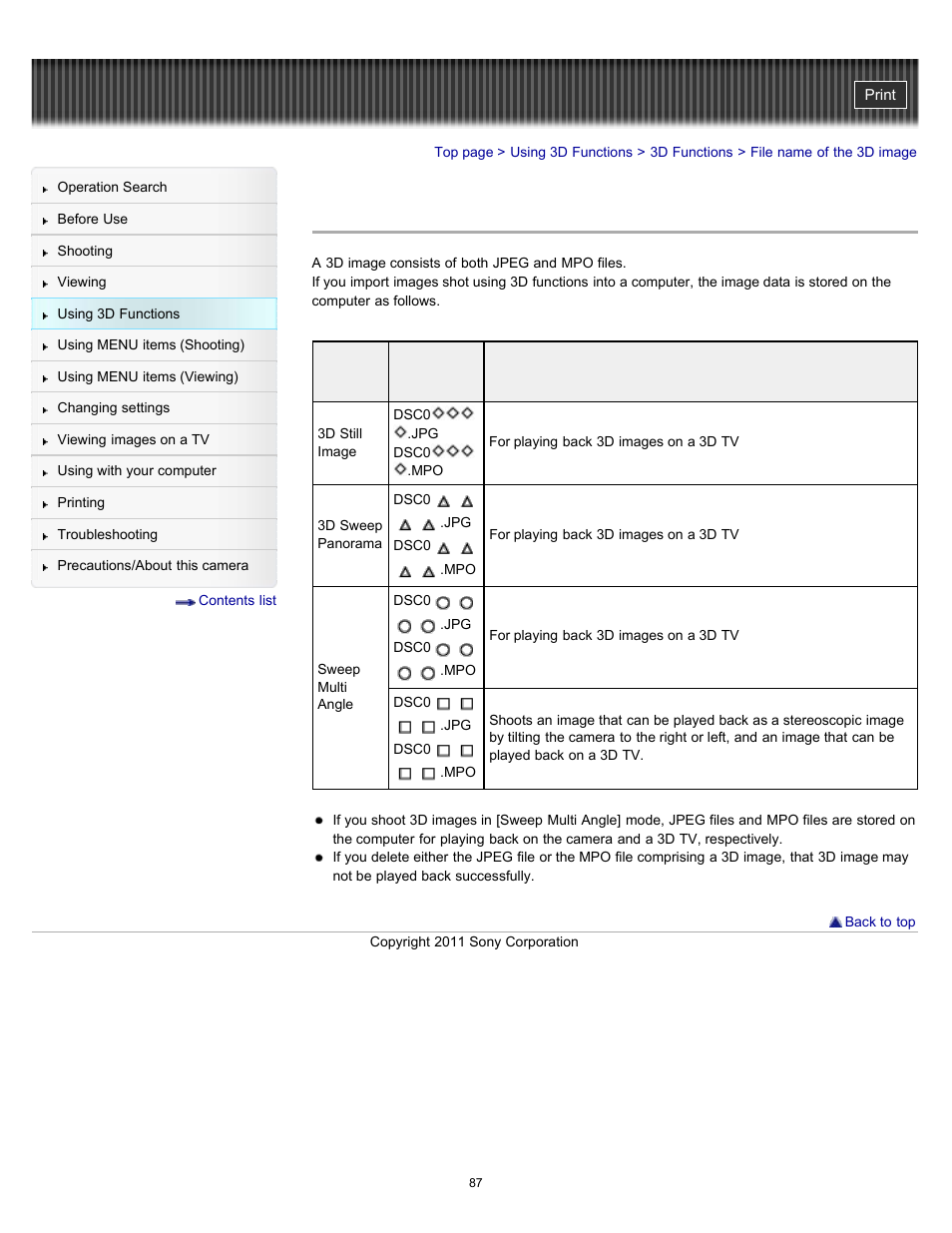 File name of the 3d image | Sony DSC-TX55 User Manual | Page 87 / 275