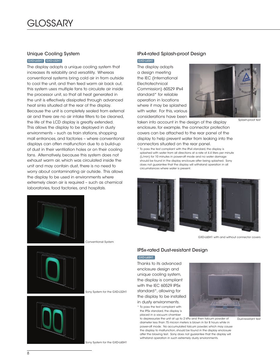 Glossary | Sony FWD-S42E1 User Manual | Page 8 / 20