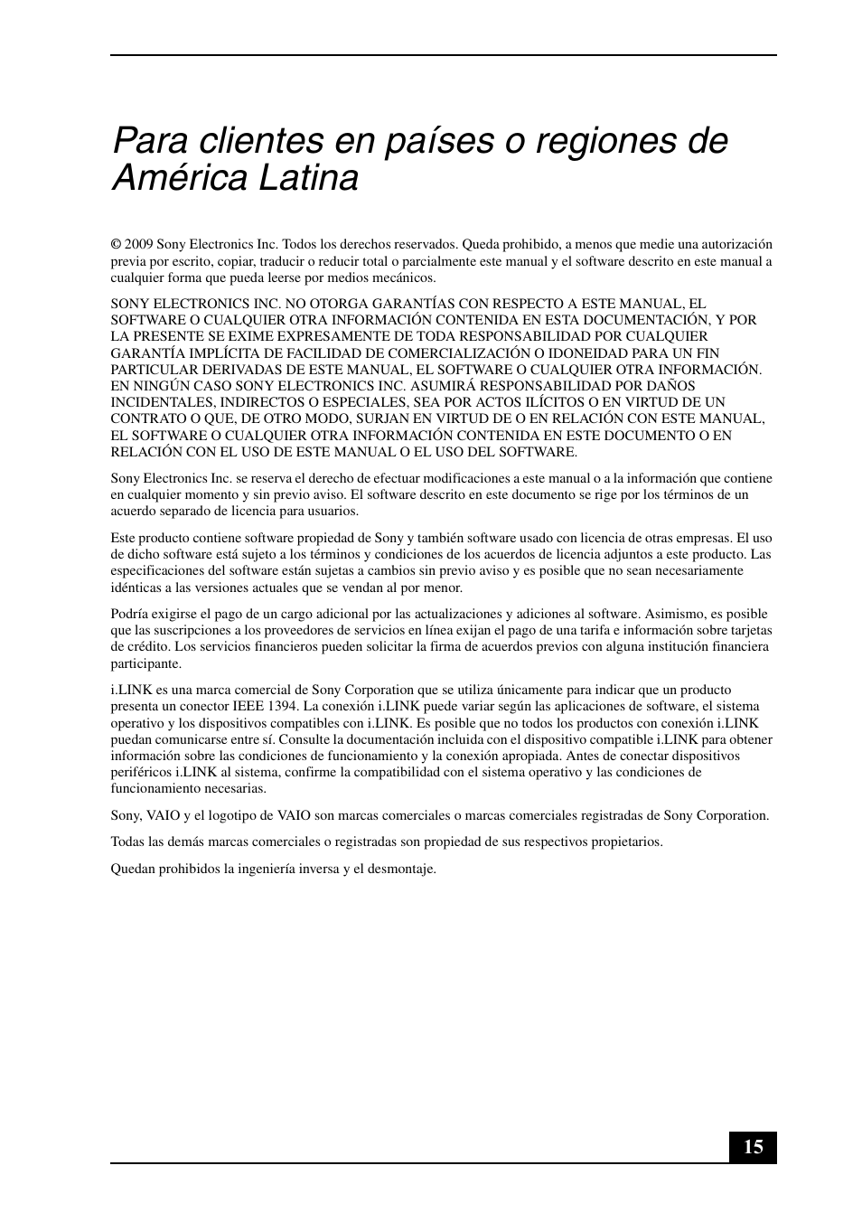 Sony VGN-CS390D User Manual | Page 15 / 28
