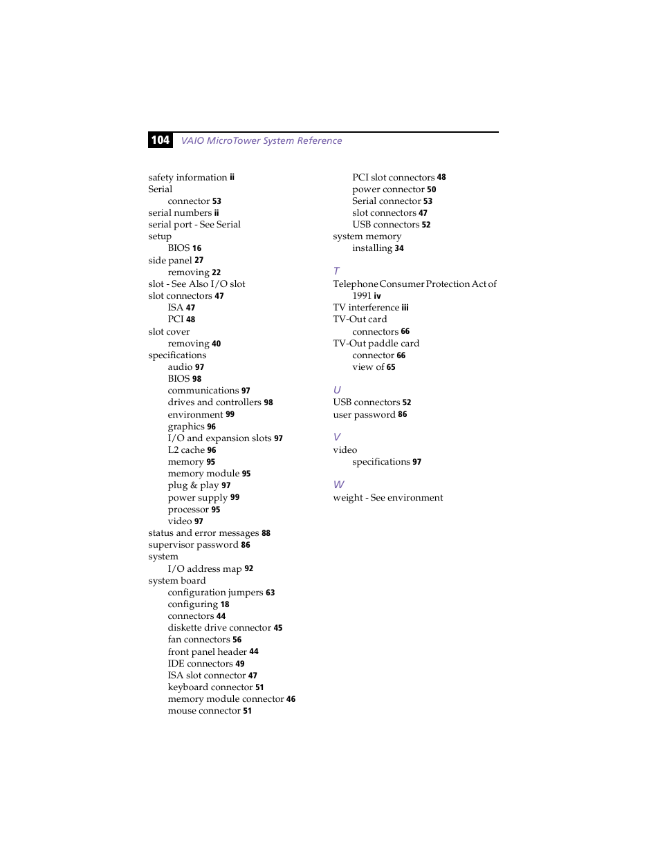 Sony PCV-E203 User Manual | Page 112 / 112