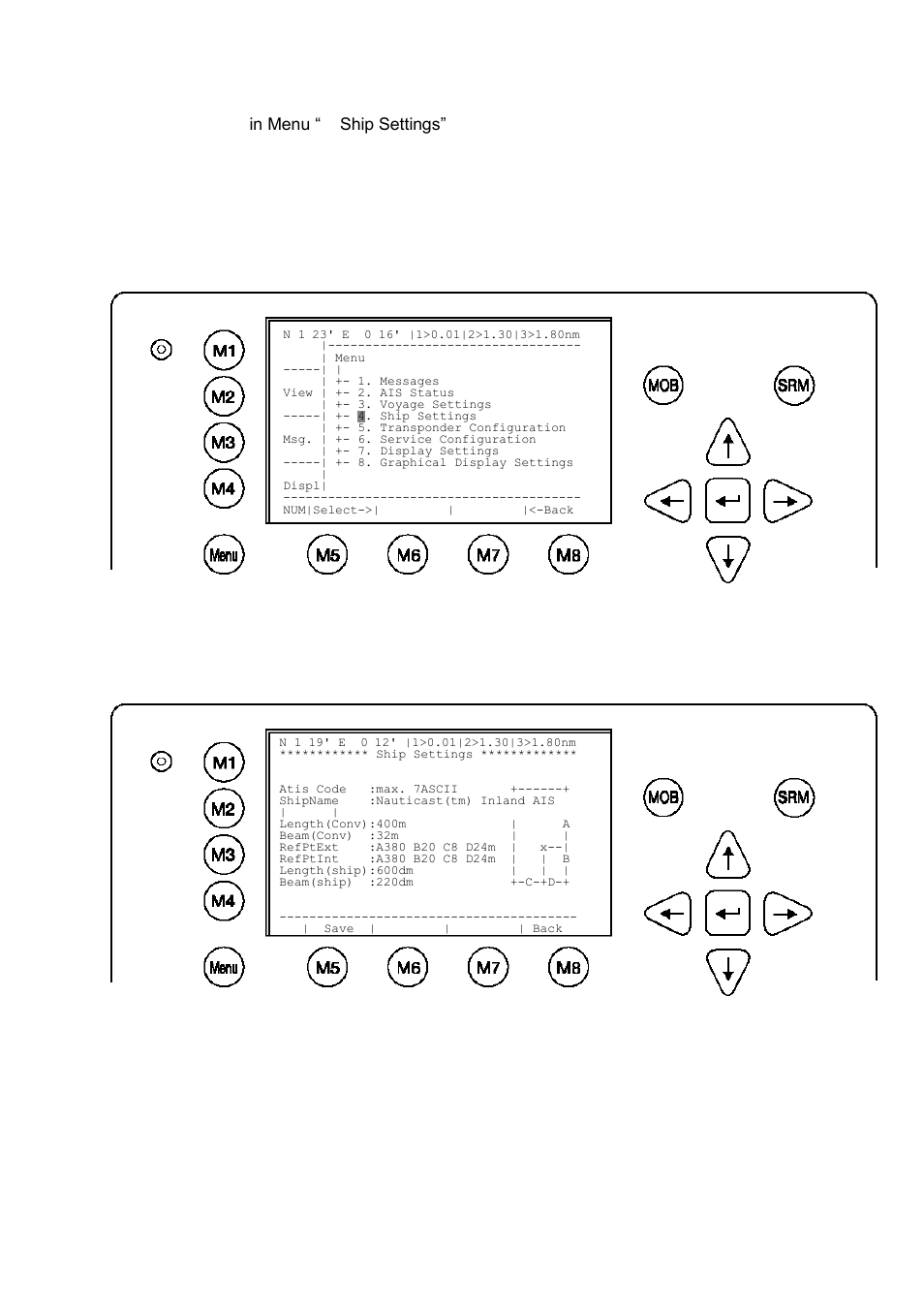 3 entering ship settings | ACR Electronics Nauticast Y1-03-0212 User Manual | Page 40 / 94