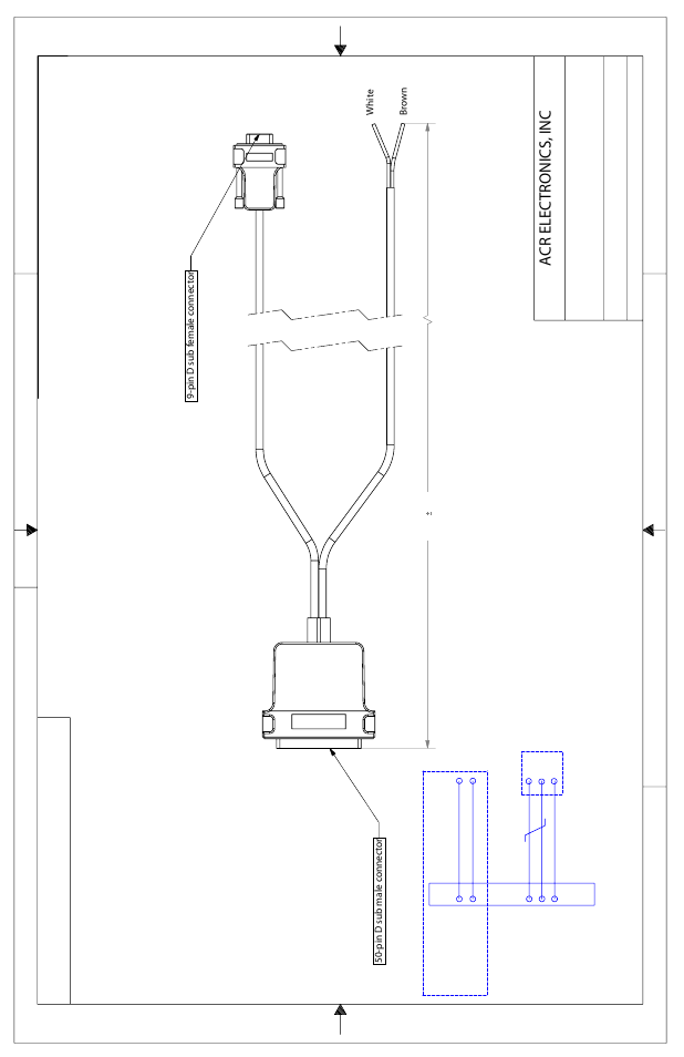 Blue sign/ rs232 ecdis cable assembly, Acr electronics, inc | ACR Electronics Nauticast Y1-03-0212 User Manual | Page 67 / 94