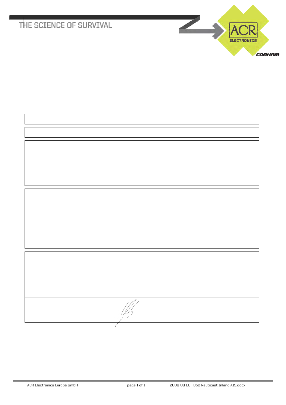 ACR Electronics Nauticast Y1-03-0212 User Manual | Page 89 / 94