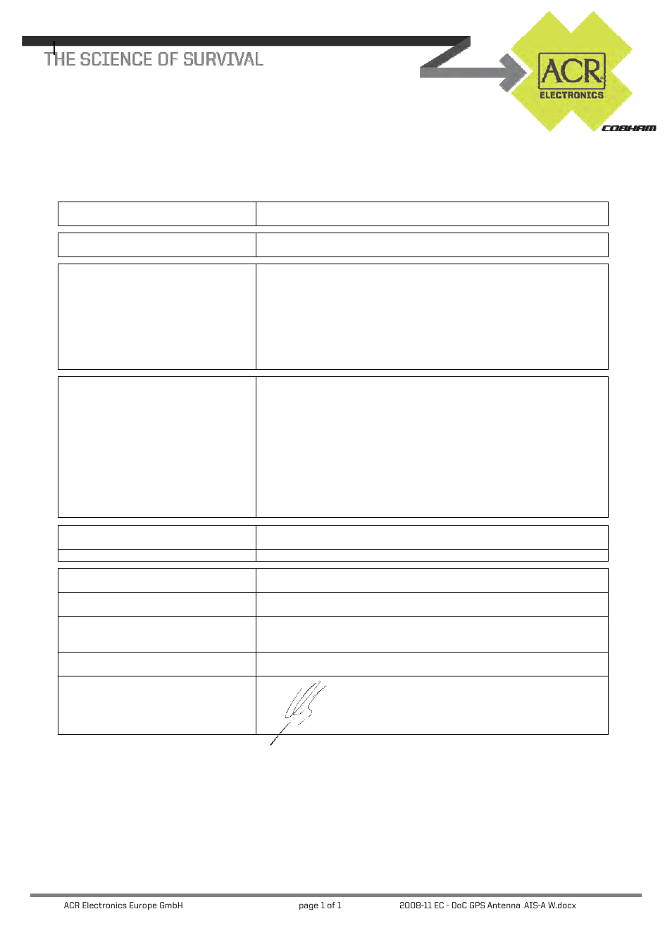 ACR Electronics Nauticast Y1-03-0212 User Manual | Page 92 / 94